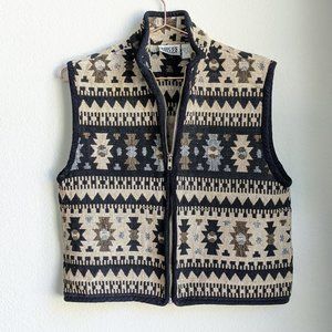 Vintage Chico's Soutwestern Aztec Design Vest